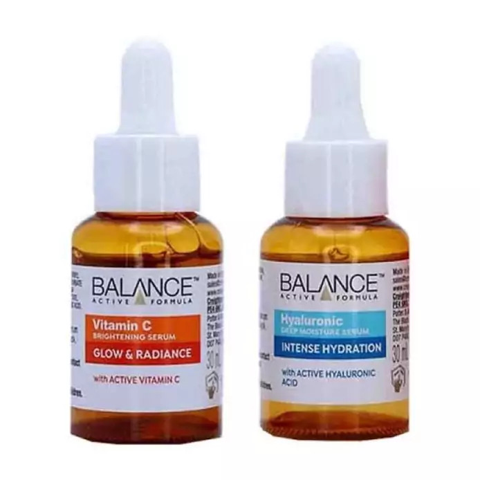 سرم دو قلو بالانس انگلستان (ویتامین C و هیالورونیک اسید)